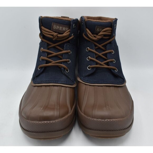 Sperry Mens Size 10 Saltwater Brown Navy Water-Resistant Wax Chukka Duck Boots - Picture 6 of 10